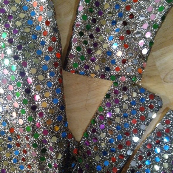 Vintage Another Thyme Rainbow Sequins Wrap Top Shirt Blouse - Picture 6 of 9